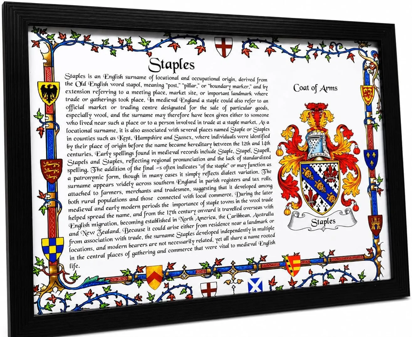 Surname Origin Framed Print