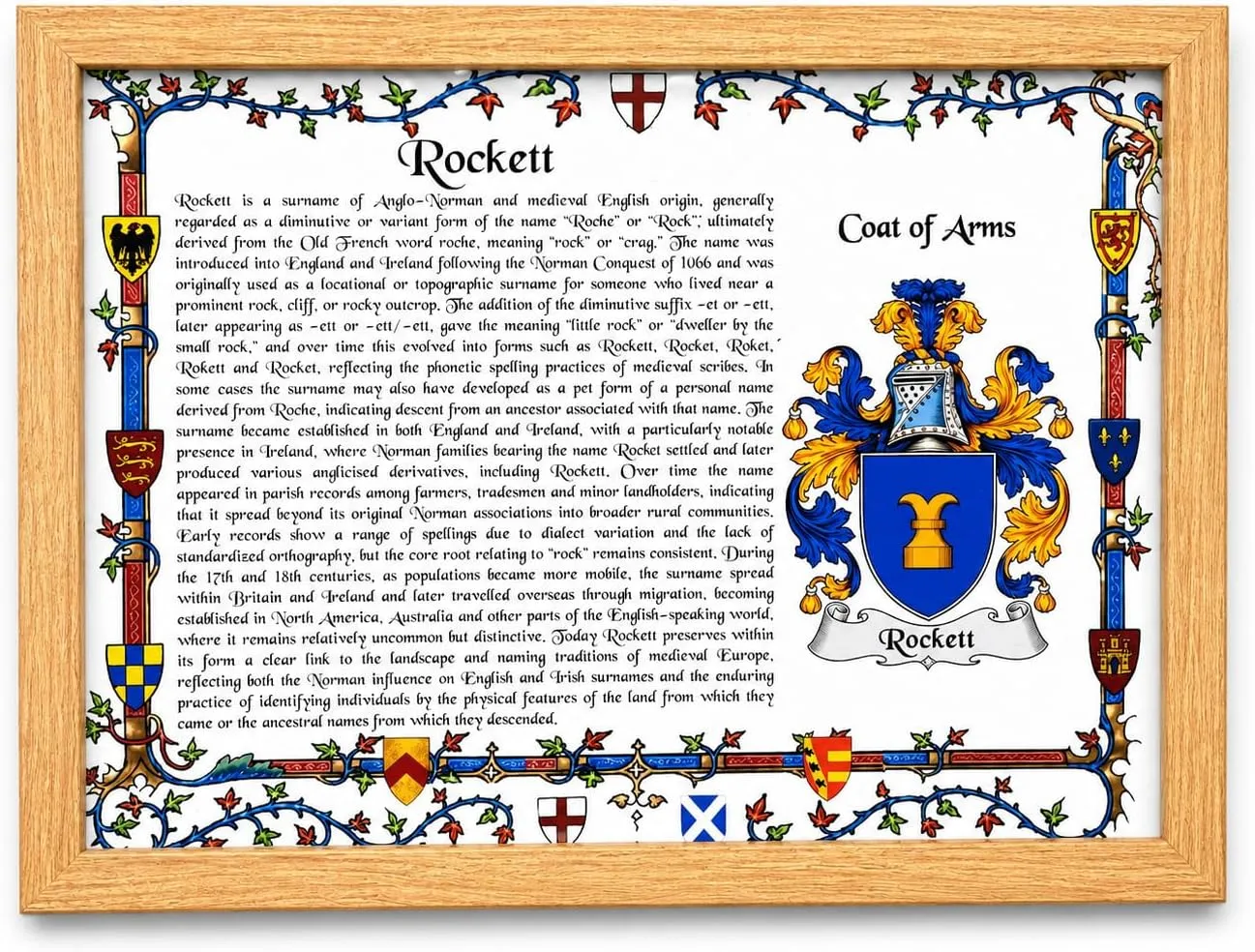 Illustrated Surname Keepsake