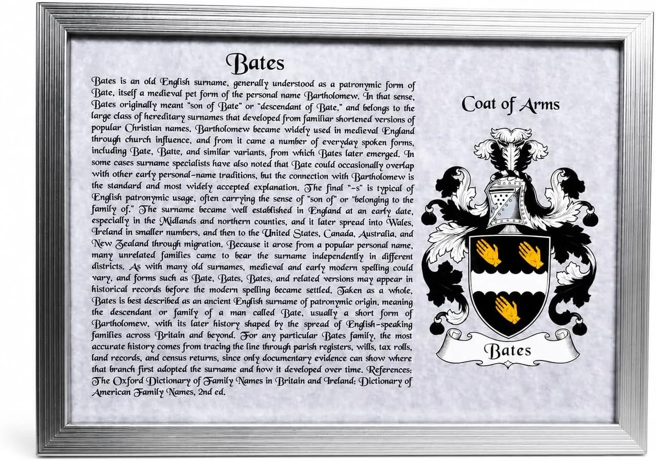 Framed Surname History Gift