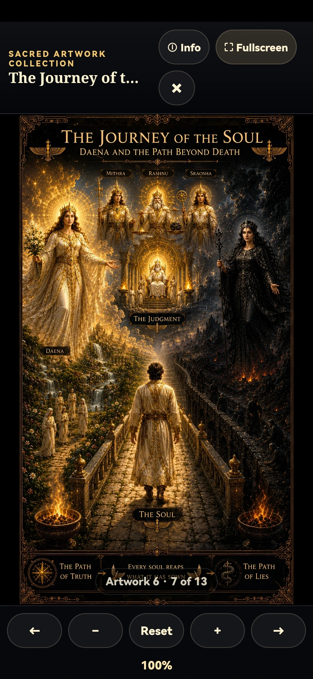 Sacred artwork showing The Journey of the Soul